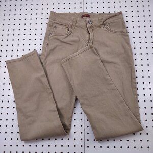 7 for All Mankind Khaki Jean Material Pants, Straight Leg, Size Girls 14